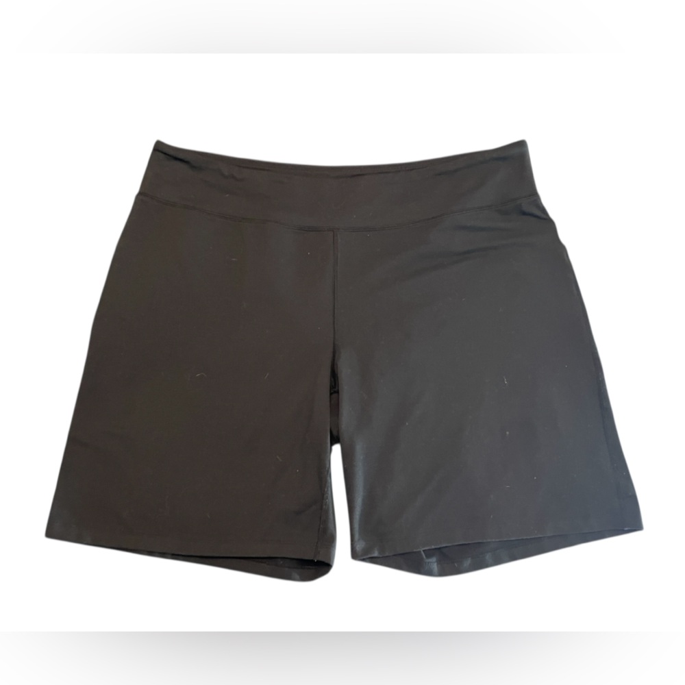 Y2- Lands' End size 3X Spandex Black Bike Shorts with Wide Waistband